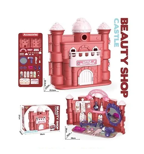 39Pcs Castle Beauty Shop Pretend Play House Set