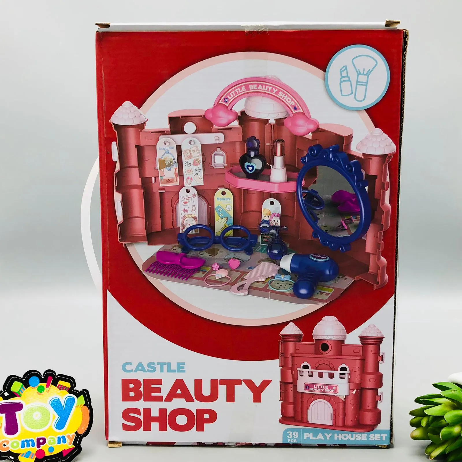 39Pcs Castle Beauty Shop Pretend Play House Set