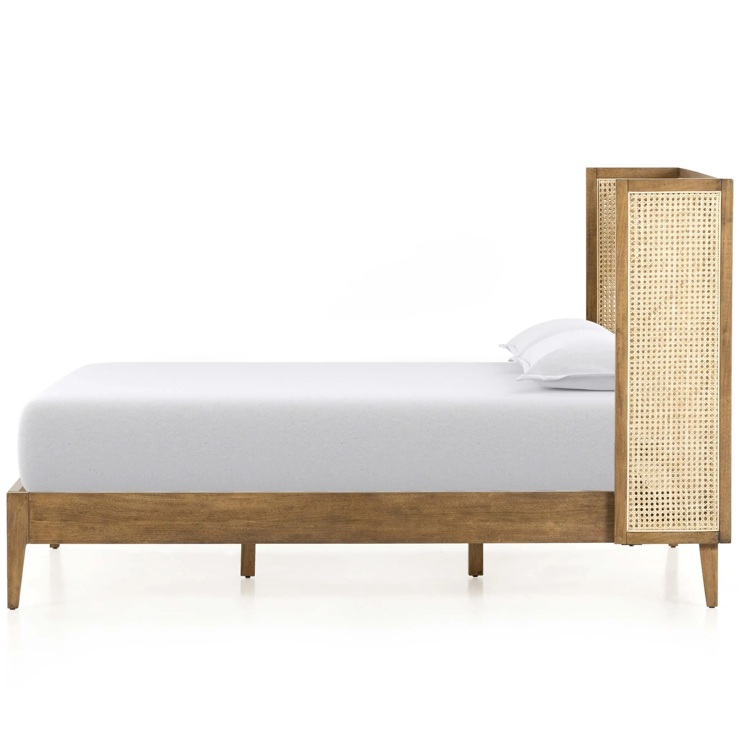 Antonia Cane Bed, Toasted Parawood