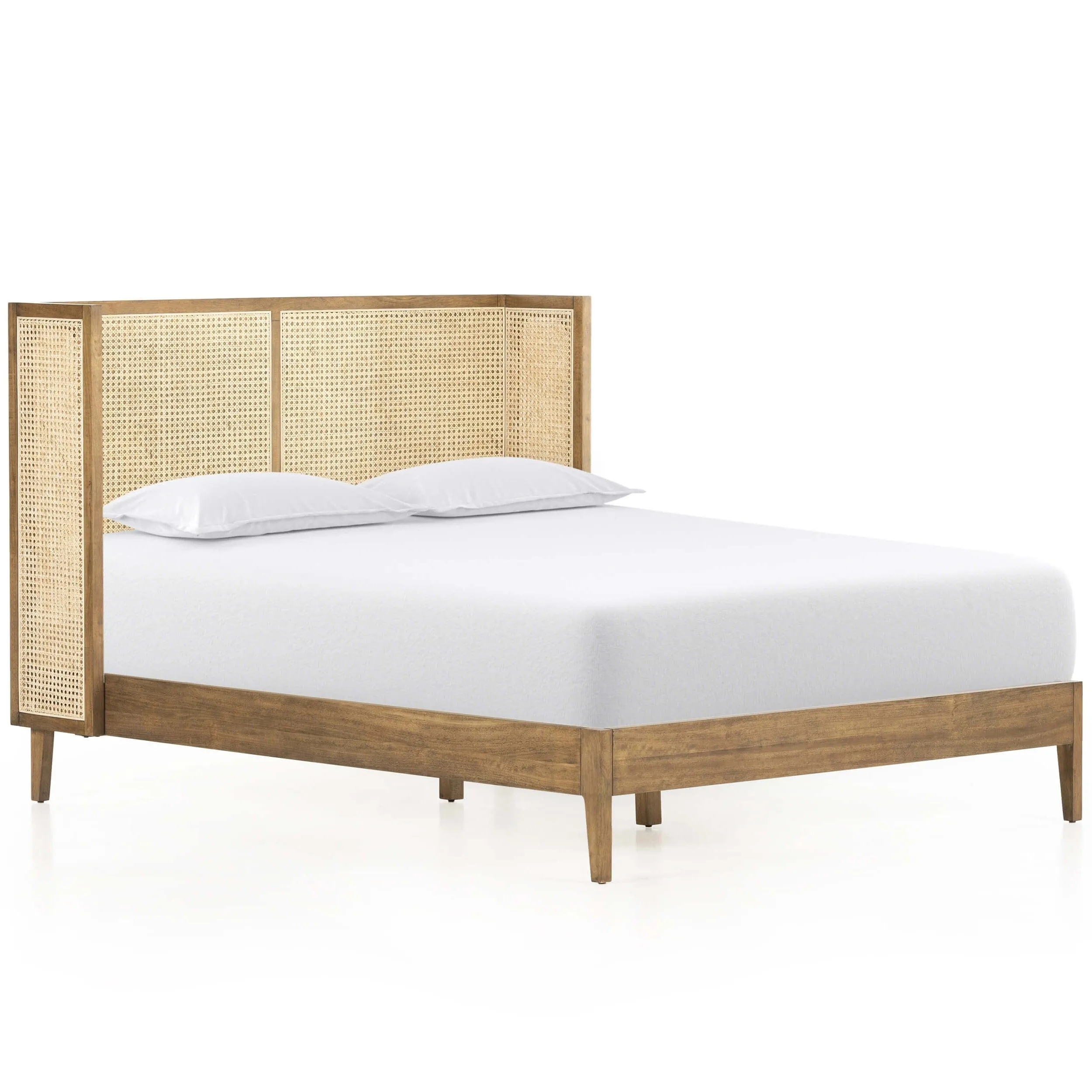 Antonia Cane Bed, Toasted Parawood