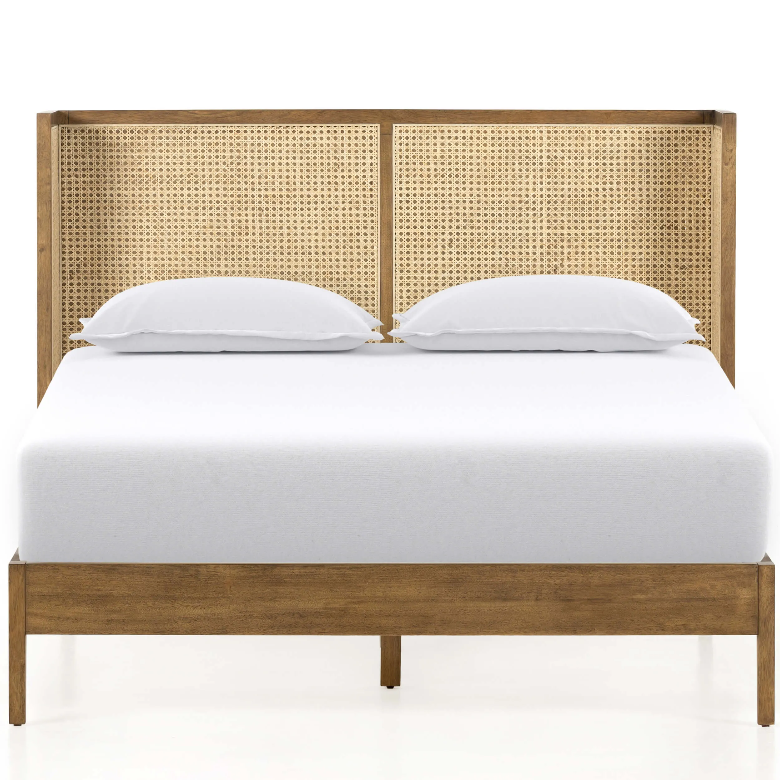 Antonia Cane Bed, Toasted Parawood