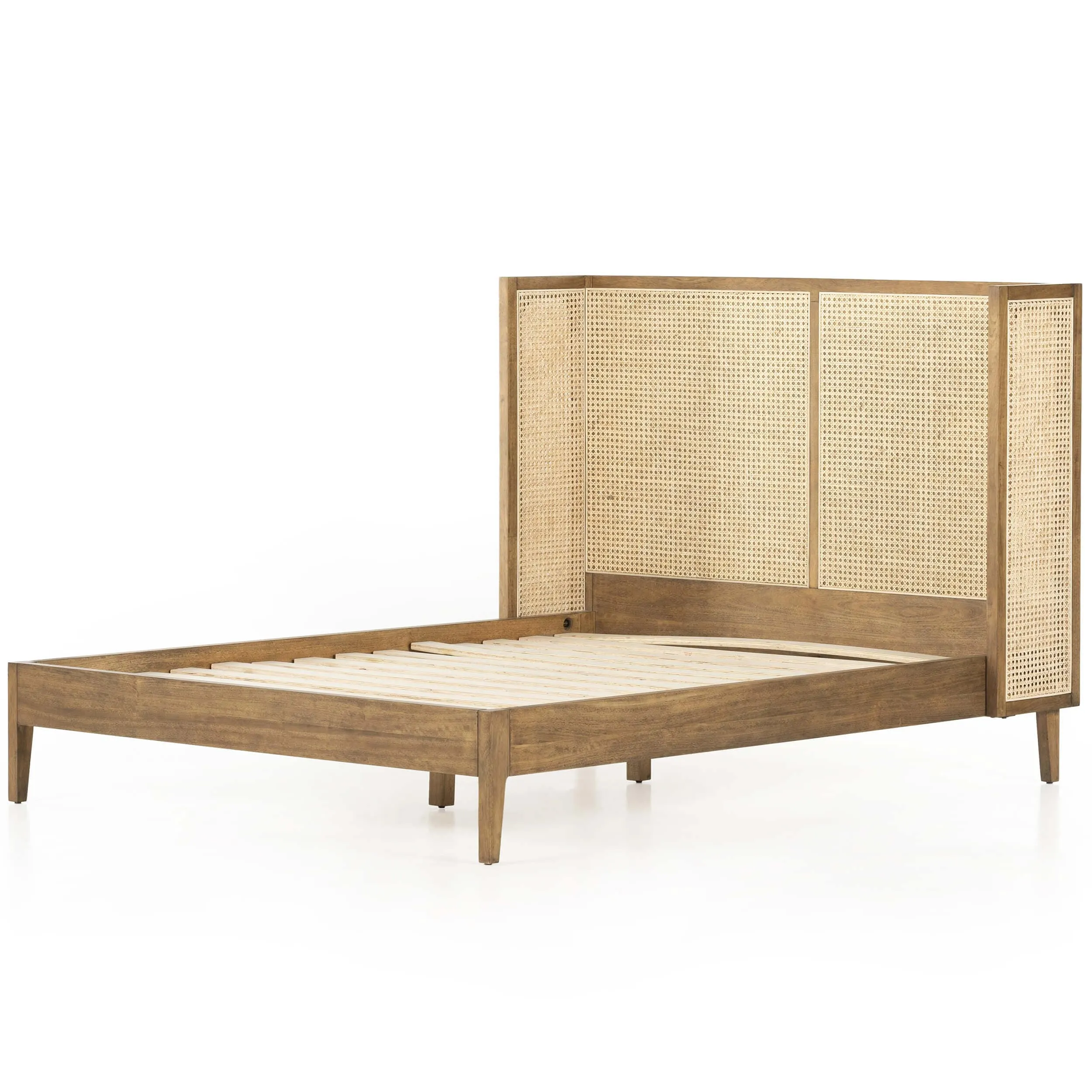 Antonia Cane Bed, Toasted Parawood