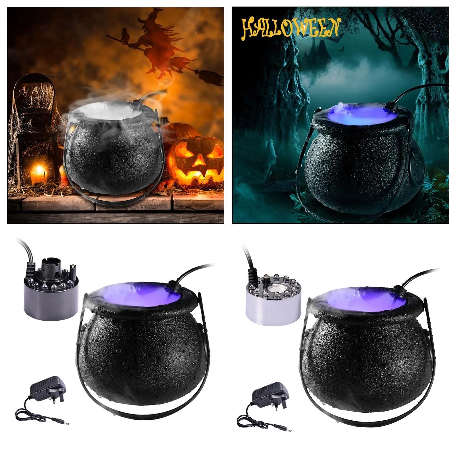 ATORSE® Mist Maker Fogger Water Fountain Fog Machine Halloween Plastic Mist Maker