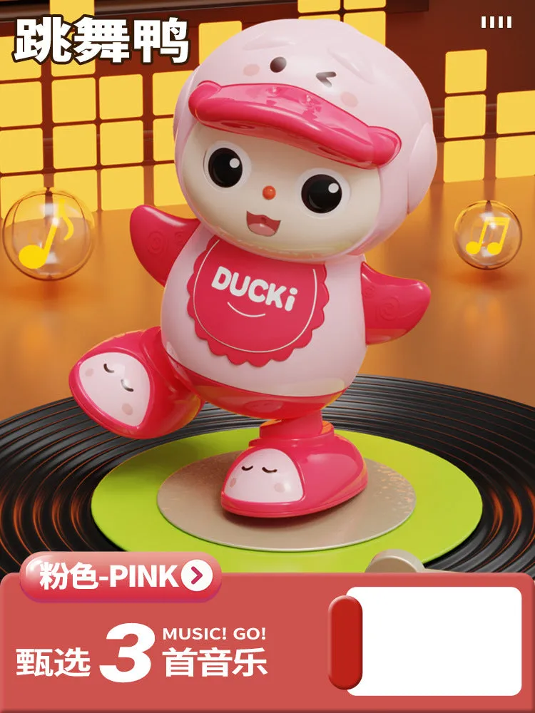 Battery Operated Rock Cute Duck With Light & Music