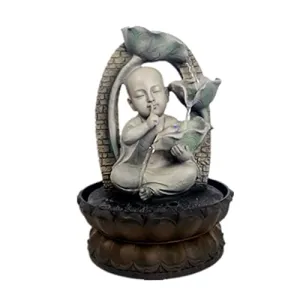 CALANDIS Buddha Fountain Silent Sounds Fountains Accessories Statues for Office Keep Silent