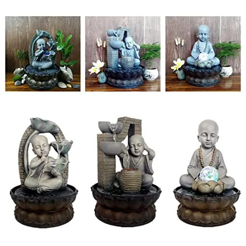 CALANDIS Buddha Fountain Silent Sounds Fountains Accessories Statues for Office Keep Silent