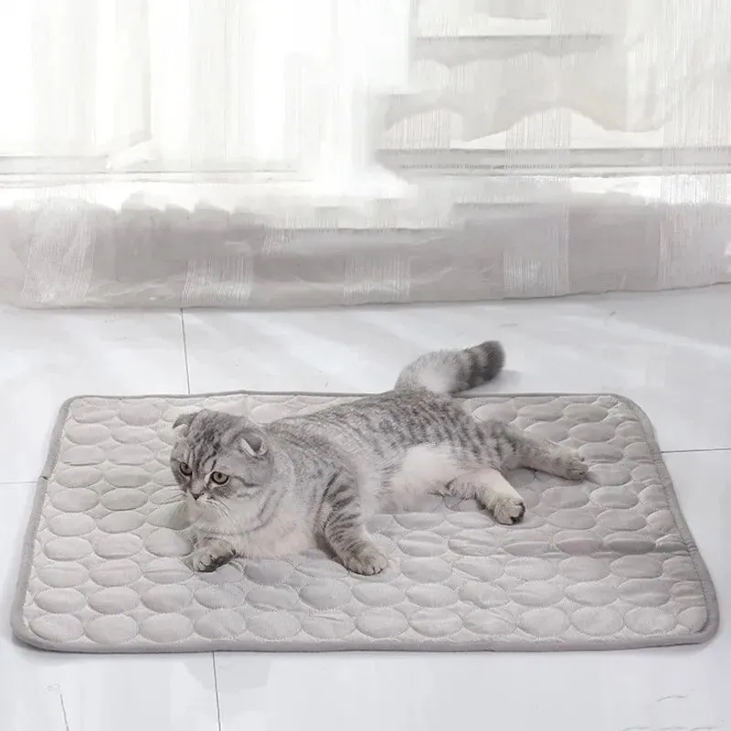 Clearance Pet Ice Mats Summer Cat Dog Sofa Nest Bed Cooling Sleeping Pad for Small Dogs Pets Durable Sofa Cooling Pad Blanket_Co