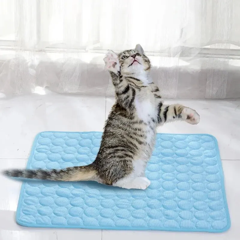 Clearance Pet Ice Mats Summer Cat Dog Sofa Nest Bed Cooling Sleeping Pad for Small Dogs Pets Durable Sofa Cooling Pad Blanket_Co