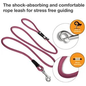 Curli Stretch Comfort Leash Ruby