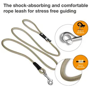 Curli Stretch Comfort Leash Tan