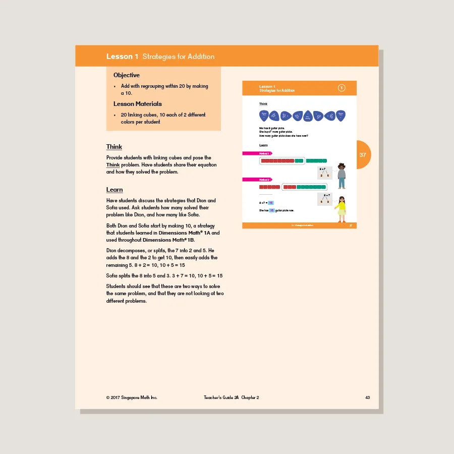 Dimensions Math Teacher's Guide 2A