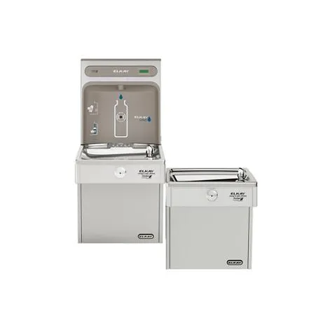 Elkay VRCGRNTL8WSK | Wall-mount Bi-level Bottle Filling Station | Filterless, High-efficiency chiller, VRC-style Fountains, Vandal-resistant Fountains