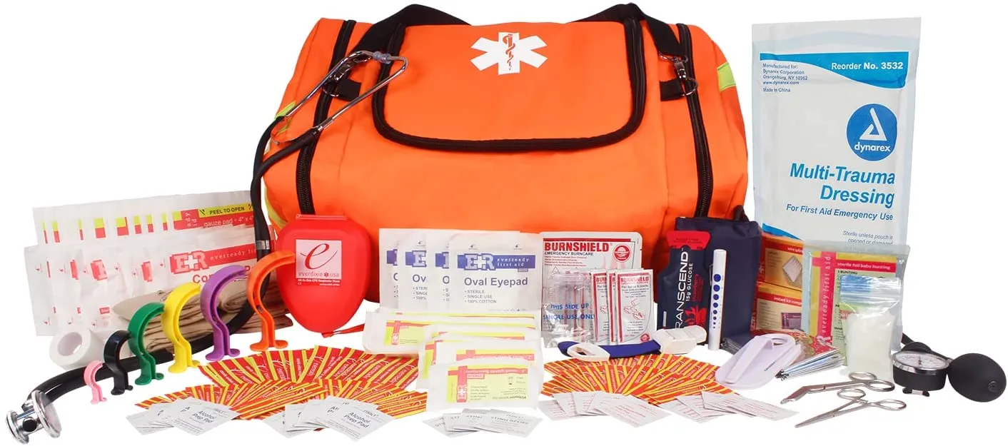 Ever Ready First Aid Fully Stocked First Responder Kit - First Responder II Trauma Kit