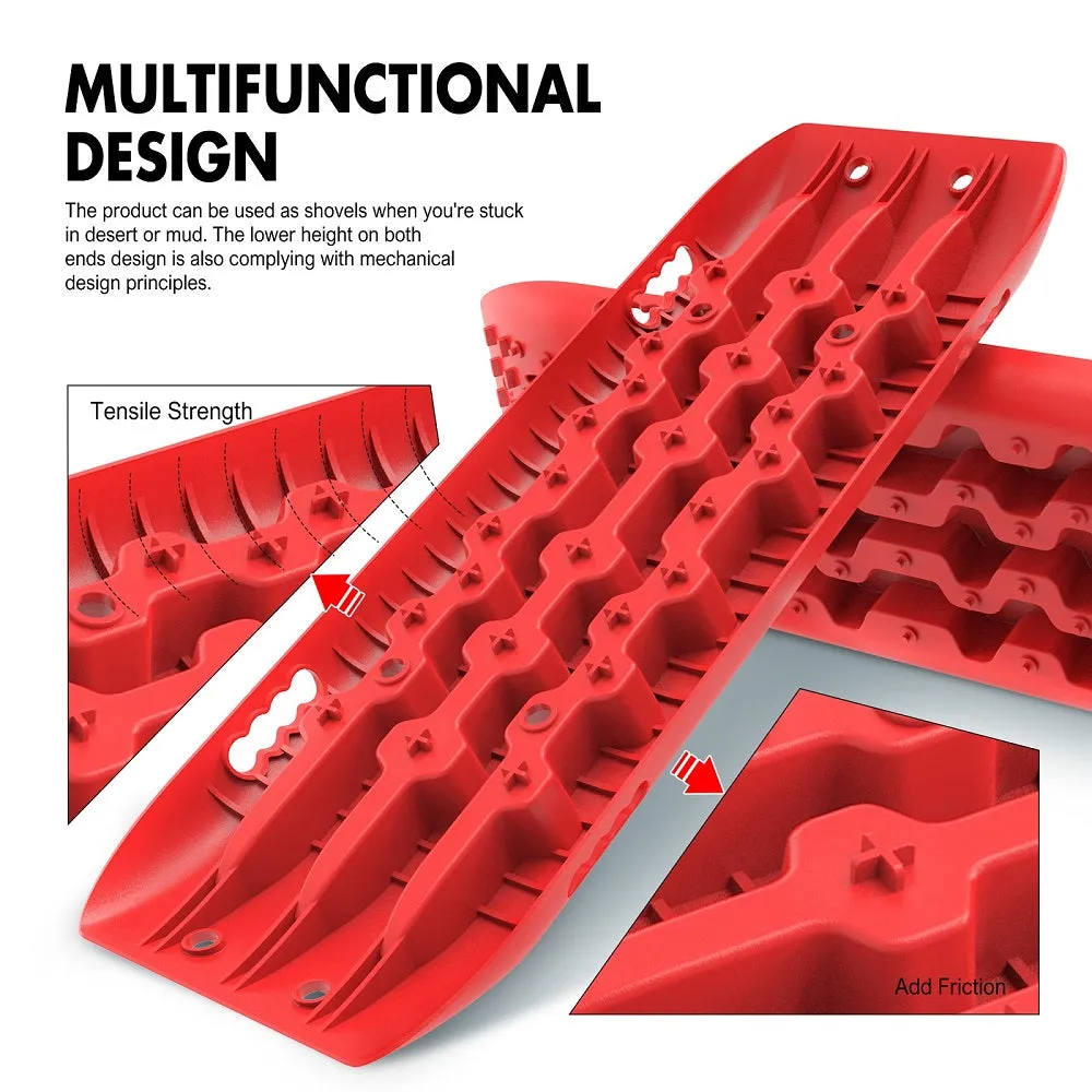 Heavy-Duty Nylon Recovery Tracks 10T, U-Shape Design, Set of 4 by X-BULL