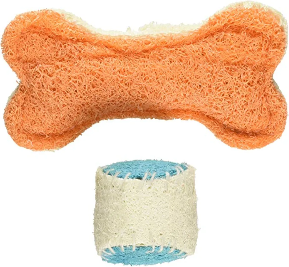 Hip Doggie Loofah Bone/Ball Combo