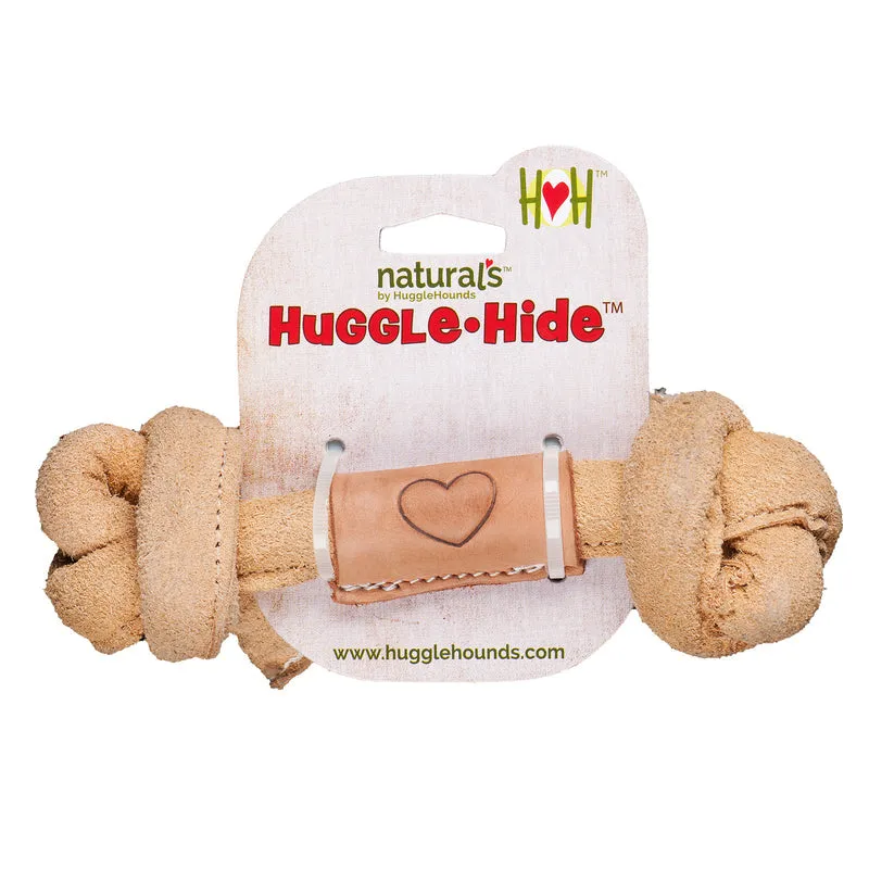 Huggle Hounds Natural Leather Knotted Bone