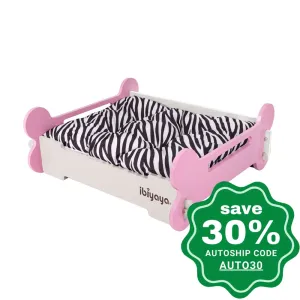 Ibiyaya - Bone Pet Bed - L - Pink/Beige