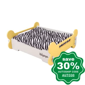 Ibiyaya - Bone Pet Bed - M - Yellow/Beige