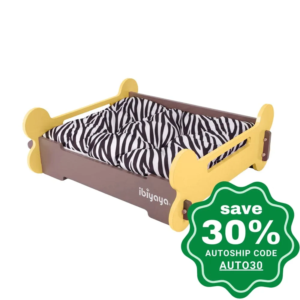 Ibiyaya - Bone Pet Bed - M - Yellow/Brown