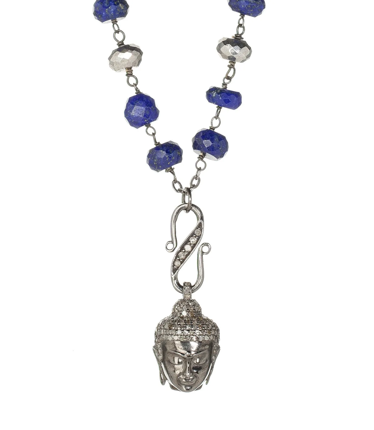 Infinity Buddha Lapis Lazuli Silver