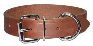 Leather Brothers 1" Regular Bully Leather Dog Collar, 21" Length