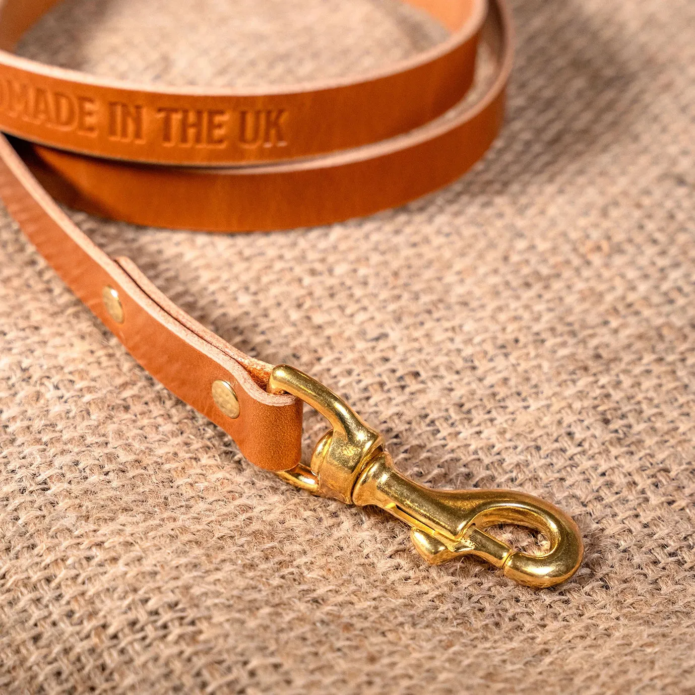 Leather Dog Lead - Havana Tan