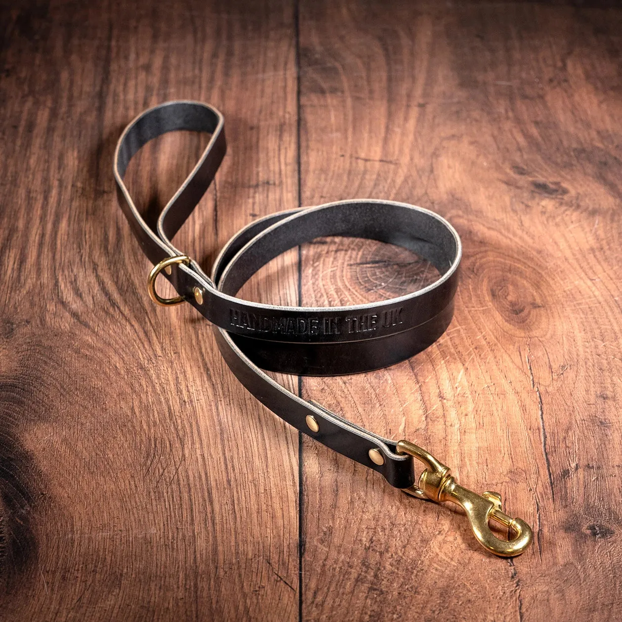 Leather Dog Lead - London Black