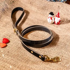 Leather Dog Lead - London Black