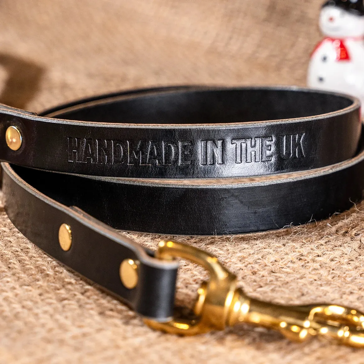 Leather Dog Lead - London Black