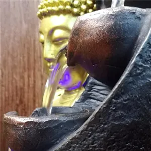 LOSA Buddha Water Fountain Waterfall with Circular Water Flow Relaxing Office