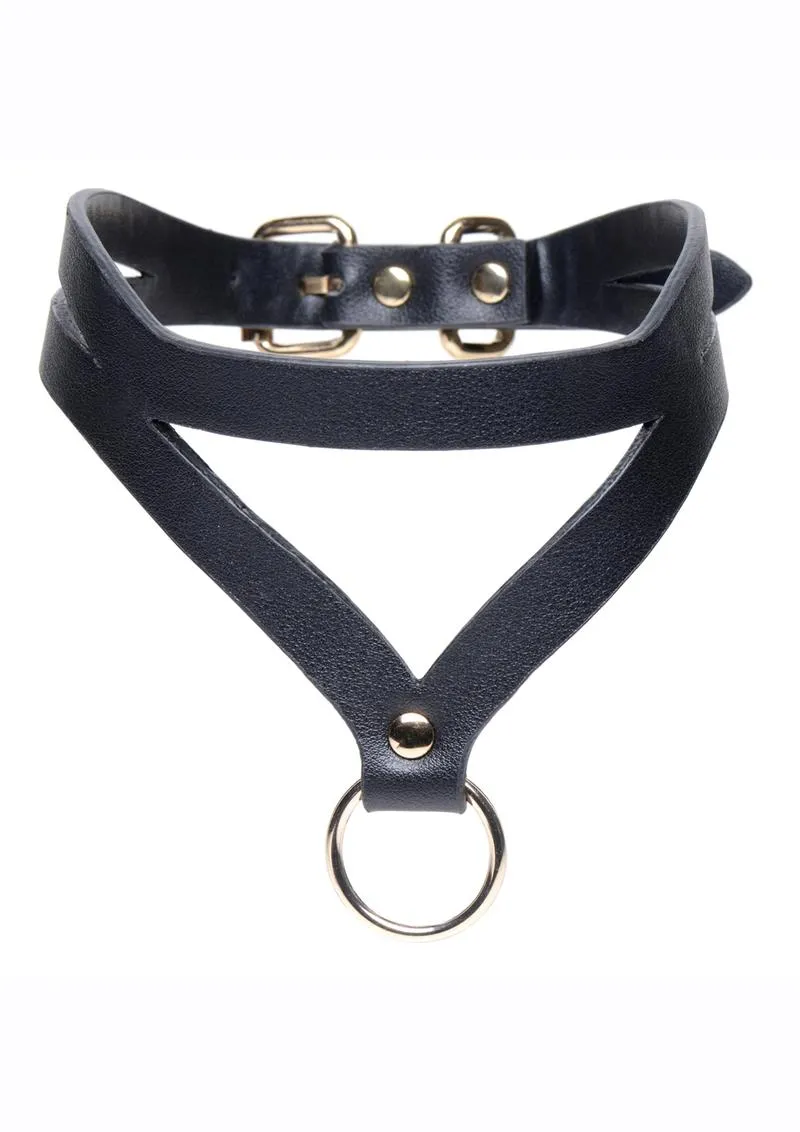 Master Series Bondage Baddie Collar with O-Ring