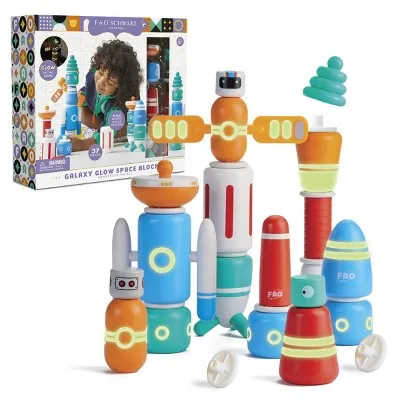 New - FAO Schwarz Galaxy Glow Space Blocks Construction Set