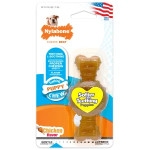 Nylabone Puppy Chew Ring Bone Chicken X-Small up to 15 lbs.