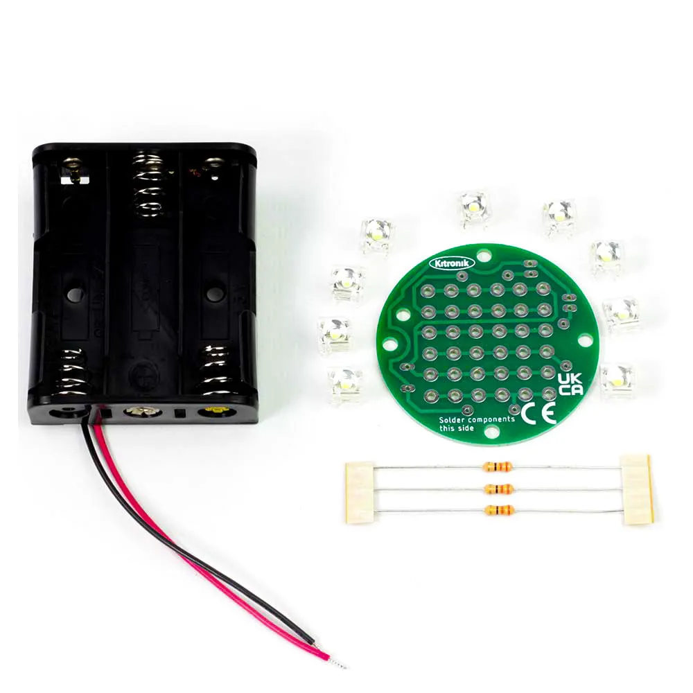 Round 5V LED Matrix Kit -  Lamp Kit and Battery Holders (Kit of 30)