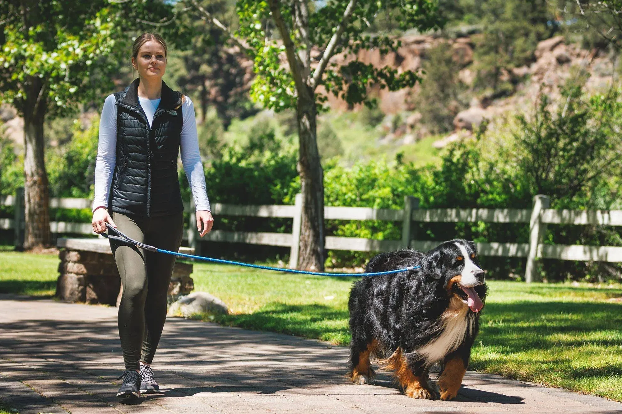 Ruffwear Just-a-Cinch™ Reflective Rope Slip Dog Leash (Blue Pool)