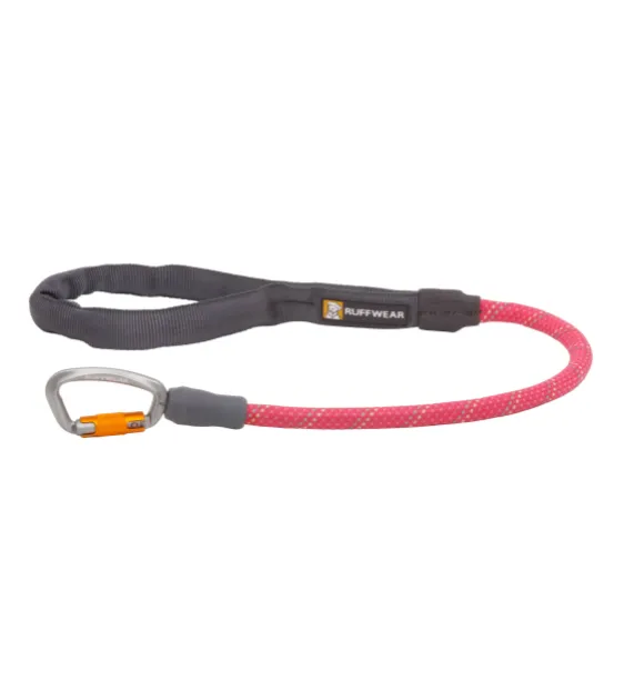 Ruffwear Knot-a-Long™ Short Rope Dog Leash with Locking Carabiner (Fireweed Pink)