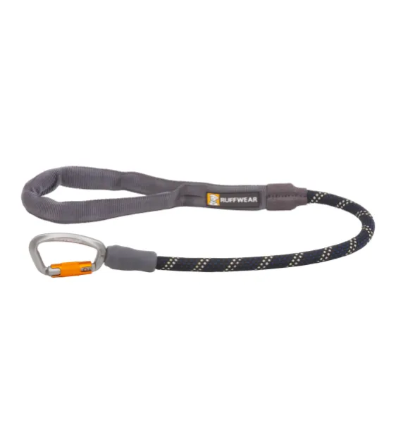 Ruffwear Knot-a-Long™ Short Rope Dog Leash with Locking Carabiner (Obsidian Black)