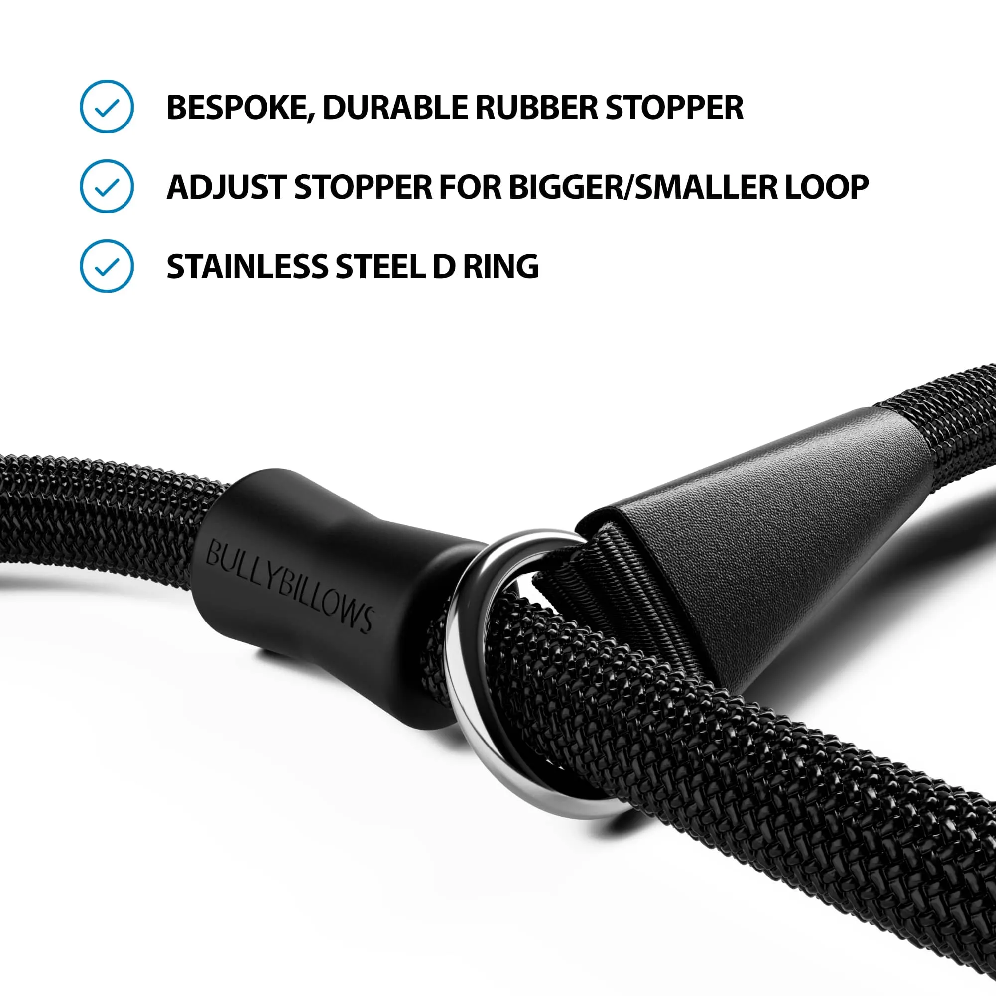 Slip Training Lead | Anti Pull & No Choking -  Black