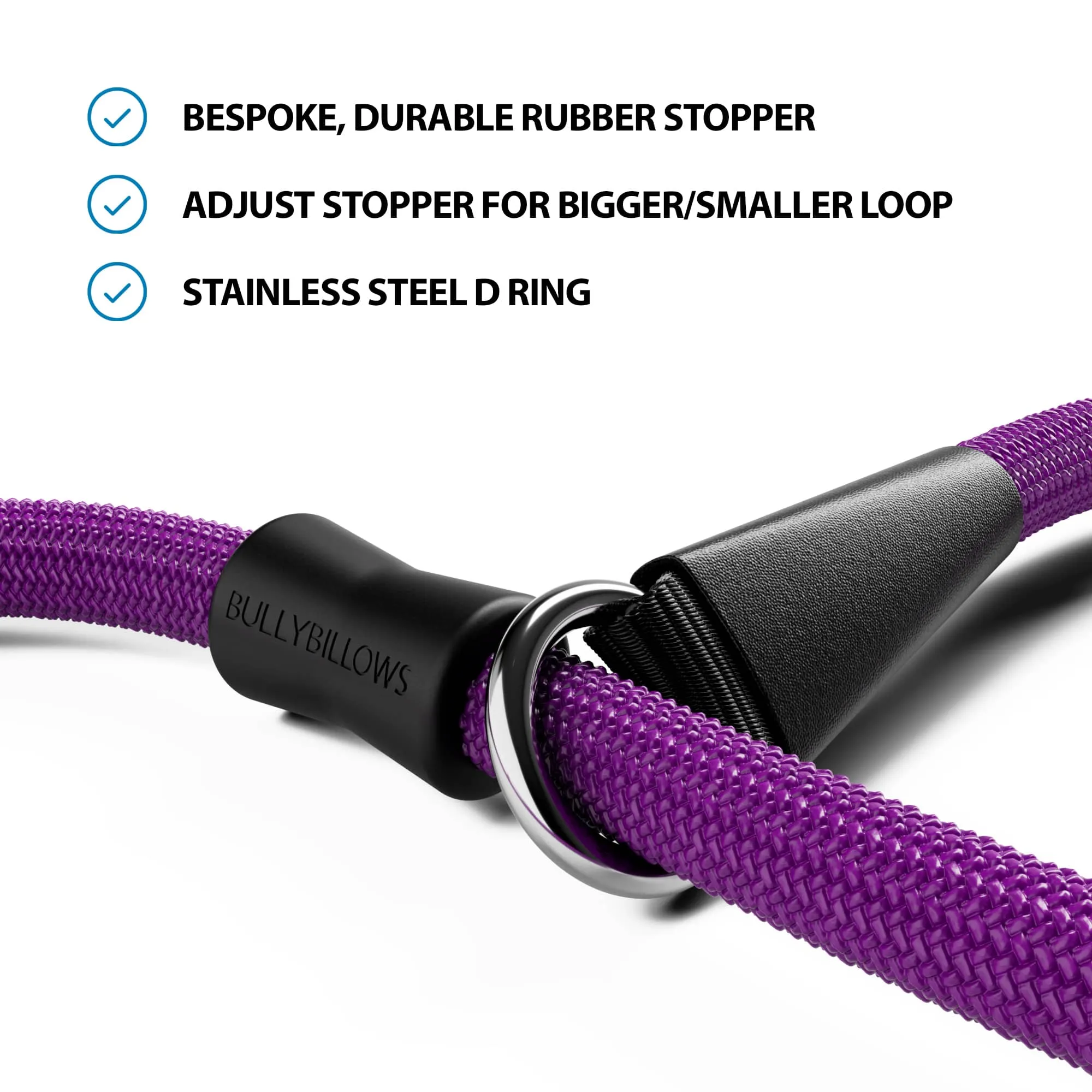 Slip Training Lead | Anti Pull & No Choking -  Purple