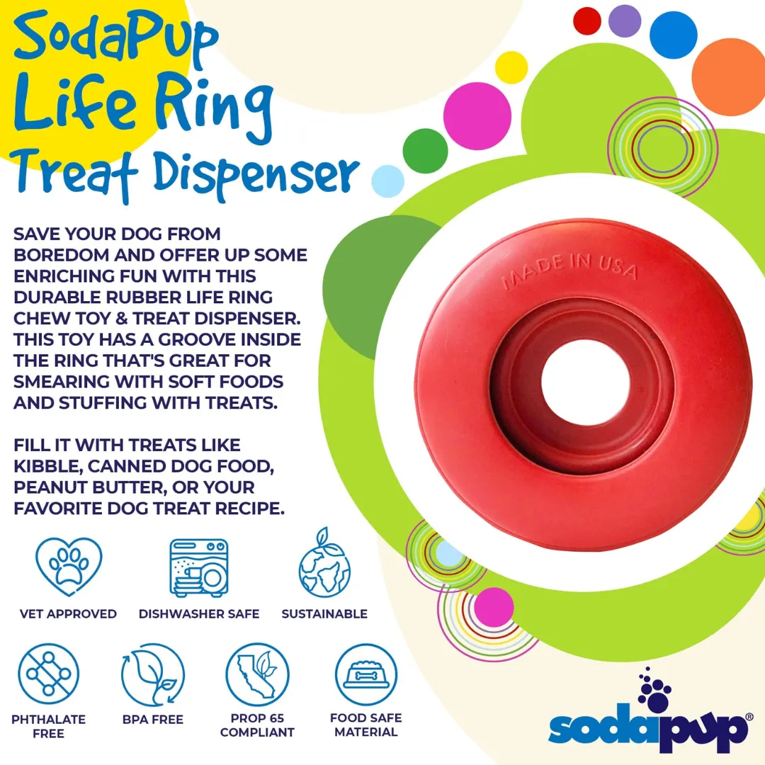 SodaPup Life Ring Durable Chew & Dispenser