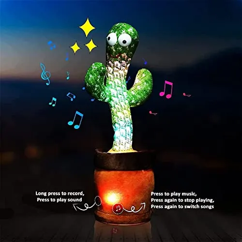 Storio Toys Talking Cactus Baby Toys for Kids Dancing Cactus Toys Can Sing Wriggle & Singing Recording Repeat What You Say Funny Education Toys for Children Playing Home Decor Items for Kids