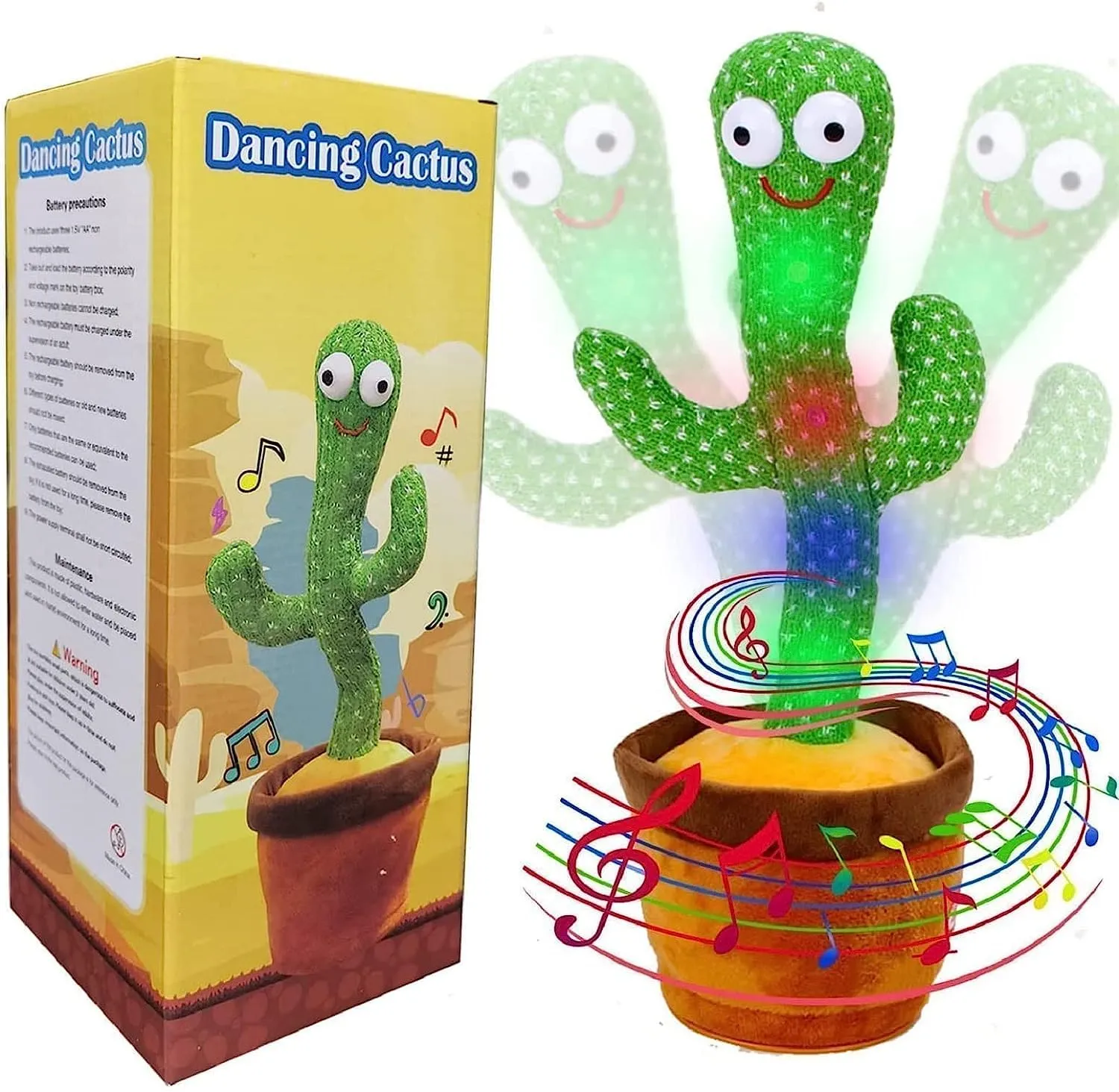 Storio Toys Talking Cactus Baby Toys for Kids Dancing Cactus Toys Can Sing Wriggle & Singing Recording Repeat What You Say Funny Education Toys for Children Playing Home Decor Items for Kids